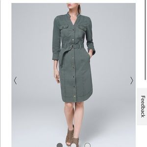 Whitehouse black market - whbm NWT LS shirt dress with belt